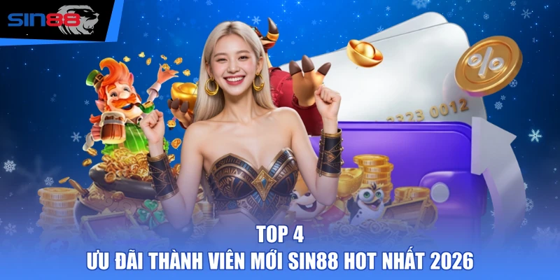Top 4 ưu đãi thành viên mới SIN88 hot nhất 2026